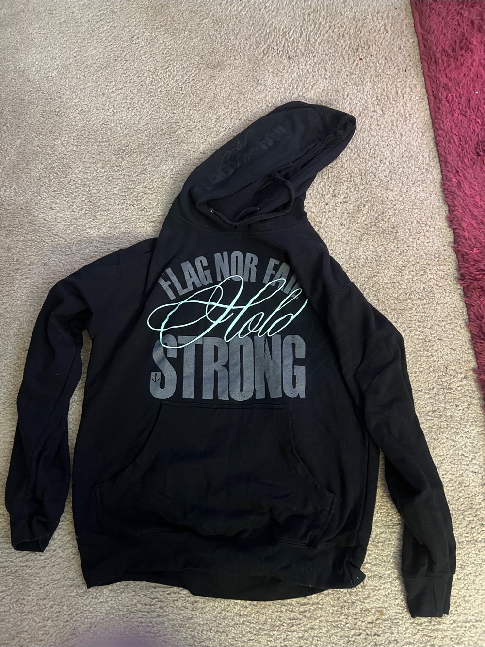 Vintage flag nor fail hold strong hoodie